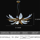 Ljojo LED Glass Chandelier - Full Copper Creative Design for Living Dining Room