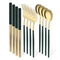Ljojo 12-Piece Luxury Korean Tableware Set - Stainless Steel Cutlery Fork Spoon Chopsticks