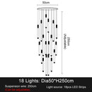 Ljojo Luxury Rotating LED Chandelier for High Ceiling Staircase