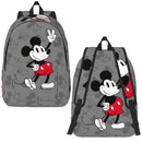 Ljojo Mickey Mouse Canvas Backpack: Large Capacity School Bag for Kids