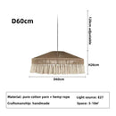 Modern Minimalist LED Pendant Light Wicker Rattan Chandelier for Living Room Decor by Ljojo