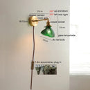 Ljojo Milky White Glass LED Wall Light Sconce Rotate Pull Chain Switch
