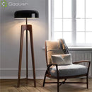 Modern Wabi-sabi Solid Wood Tripod LED Floor Lamp for Bedroom Decor by Ljojo