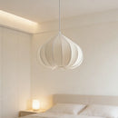 American Wabi Sabi Fabric Pendant Light by Ljojo | White Cloth Chandelier for Home Bar Dining Room