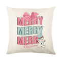 Christmas Party Pillowcase with Santa Claus & Snowman Print for Home Decoration by Ljojo.
