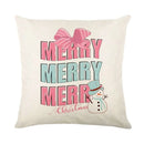 Christmas Party Pillowcase with Santa Claus & Snowman Print for Home Decoration by Ljojo.