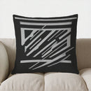 Ljojo Modern Abstract Black & White Throw Pillow Cover for Sofa, Bedroom, Car