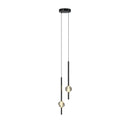 Ljojo Crystal Suspension Pendant Lights for Bedroom Dining Room - Vertical Hanging Lamp Lustre