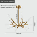 Ljojo LED Chandelier Modern Acrylic Branch Design Elegant Nordic Art Hanging Light