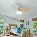 Ceiling Fan with Remote Control and LED Light for Home, Bedroom, Living Room, Kitchen - Ljojo