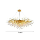 Ljojo Luxury Crystal Chandelier with Golden Base & Water Drop Decorations