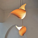 Ljojo Maple Pendant Lamp: Handmade Pleated Japanese Style Wooden Hanging Light
