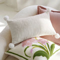 Ljojo Lily Jacquard Embroidery Pillow Cover for Sofa Living Room 45x45