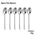Ljojo 24-Piece Stainless Steel Cutlery Set | Elegant Mirror Finish Western Dinnerware
