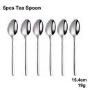 Ljojo 24-Piece Stainless Steel Cutlery Set | Elegant Mirror Finish Western Dinnerware