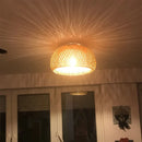 Led Pendant Lamp Natural Rattan Wicker Chandeliers Hand-Woven Bamboot E27 Lighting by Ljojo