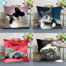 Cute Cat Print Pillowcase by Ljojo - Perfect for Home, Car, and Sofa