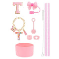 Ljojo 10-Piece Tumbler Accessories Set: Straw, Cover, Cap, Boot, Spill Proof Stopper, Letter Keychain, Charm, Sticker