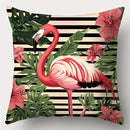 Giraffe and Flamingo Sofa Pillow Cover Set, 17.7" x 17.7", Ljojo Home Decor