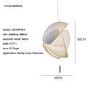 Japanese Fabric Pendant Lamp Handmade Wabi Sabi Light by Ljojo