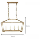 Ljojo Vintage Iron Pendant Light Modern Led Chandelier for Living Room Dining Bedroom Kitchen Island