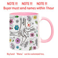 Ljojo 3D Flowers Name Mug for Mother's Day Gifts