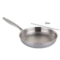 Ljojo 304 Stainless Steel Wok Frying Pan 28/30cm NonStick for Gas Stove Induction
