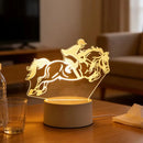 3D Luminous Horse Riding Night Light Home Decoration for Living Room & Bedroom by Ljojo