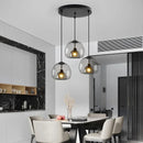 Nordic Glass Pendant Light for Living Room | Ljojo Smoke Gray Chandelier for Kitchen Island
