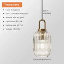 Clear Glass Pendant Light for Living Room Dining Bar - Ljojo