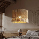 Hemp Rope Pendant Light Chandelier Bohemian Ceiling Hanging - Ljojo