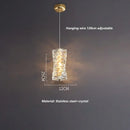 Ljojo Crystal Pendant Light Chandelier Modern Stylish Lighting Fixture for Bedroom Hallway Decor