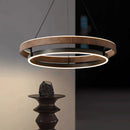 Italian Designer LED Ceiling Chandelier Lamp for Dinning Living Room - Walnut Metal Pendant Light