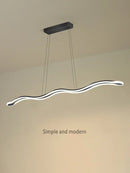 Ljojo LED Wave Chandelier Modern Hanging Lamp for Home Decor