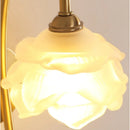 Ljojo LED Glass Wall Sconce with Pull Chain Switch for Modern Luxury Bedroom Lighting