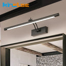 Ljojo LED Vanity Wall Lamp 40/55cm Black Sconce for Bathroom Mirror, Bedroom Waterproof