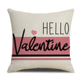 Ljojo Linen Cushion Cover 45x45 for Modern Living Room Decor & Sofa - Valentine's Day Theme