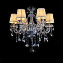 Ljojo Luxury Crystal Chandelier 6 Head Candlelight Pendant Lamp