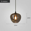 Modern Smoky Gray Glass Chandelier for Dining Kitchen Living Room Ljojo Nordic Pendant Light