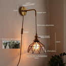 Ljojo LED Wall Lamps: Nordic Modern Design, Bedroom & Bathroom Lighting, Pull Chain Switch.