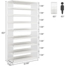 Ljojo™ 8-Tier Acrylic Shoe Rack with Wood Shelves - Modern Shoe Storage Organize 24-32 Pairs