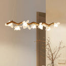 Ljojo LED Wood Chandelier: Elegant Ceiling Lamp for Home or Restaurant