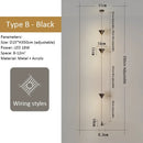 Black Linear Pendant Light Italian Design Minimalist Hanging Lamp for Living Room by Ljojo