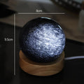 Ljojo 3D Galaxy Crystal Ball Lamp with Planetary Projections USB Night Light