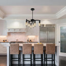 Ljojo Modern Black LED Chandelier Stylish Home Interior Pendant Light for Living Room