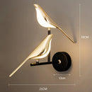 Bird Wall Lamp Modern Nordic LED Magpie Sconces Indoor Lighting for Bedroom Ljojo