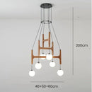 LED Glass Pendant Light Chandelier for Home Decoration - Stylish Minimalist Art Wood Lamps by Ljojo