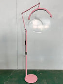 Ljojo 16 Inch LED Half-Moon Lash Light with Floor Tripod - Beauty Salon Makeup & Tattoo Stand