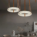 Ljojo Marble Leather LED Pendant Light for Bedroom & Living Room