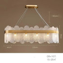 Ljojo LED Chandeliers: Modern Gold Metal Adjustable Grey Glass Nordic Loft Lamp